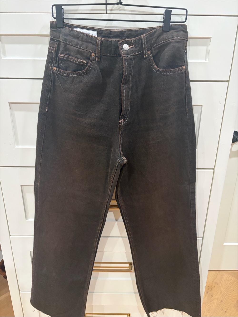 Zara Wide-Leg Jeans in Dark Brown
